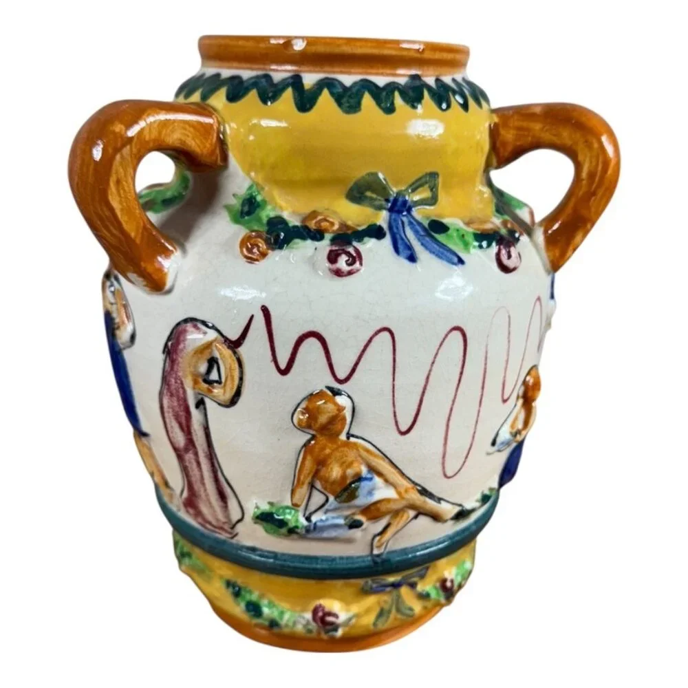 Majolica Style Ceramic‎ Vase